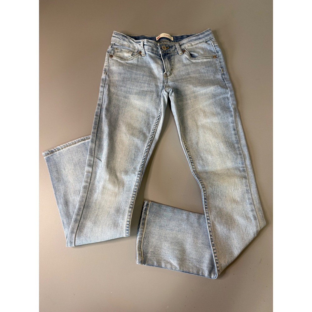 Levis 711 Skinny Jeans Girls 12 Reg Light Wash Adjustable Waist Denim